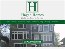 Tablet Screenshot of hagenhomes.com